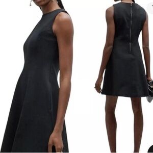 SPANX FLATTERING PERFECT FIT & FLARE BLACK DRESS MINIMAL LBD CAREER COCKTAIL XS